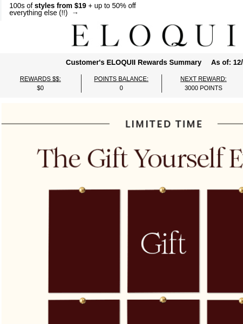 eloquii newsletter: The Gift Yourself Event is HERE ❣️
