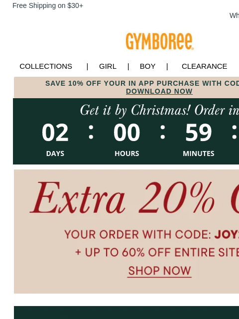 gymboree newsletter: One Day Only! 🎁 FREE Shipping on *All* Orders