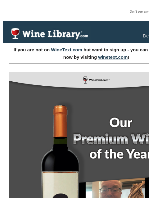 winelibrary newsletter: WineText's Premium Wine of the Year for 2025 hits ...