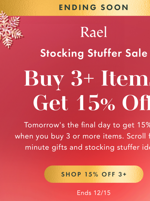 getrael newsletter: Ends Soon: Sitewide Stocking Stuffer Savings
