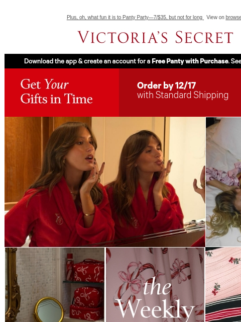 victoriassecret newsletter: Holiday-Inspired Styles = The Best Gifts
