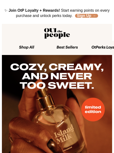 ouithepeople newsletter: Your new comfort scent just dropped 🤍