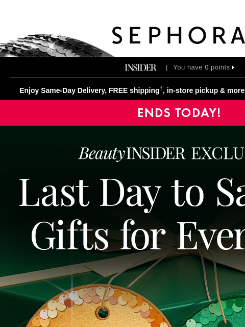 sephora newsletter: 20% off your purchase and 30% off Sephora Collecti...