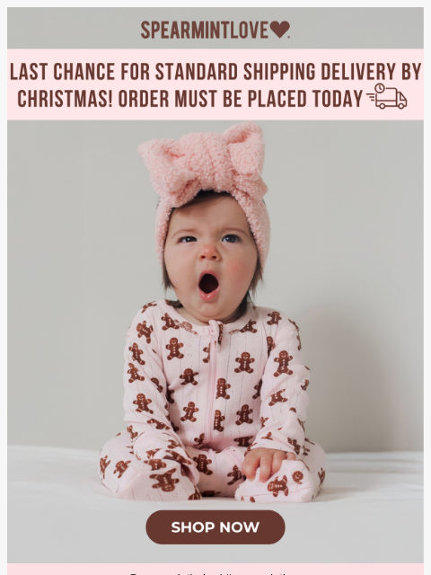 spearmintlove newsletter: Last Chance for Standard Shipping Before Christmas...