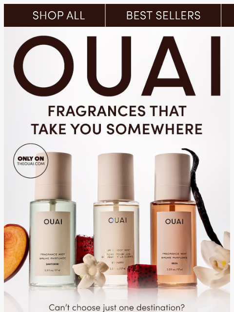 theouai newsletter: 3 new scents. 1 exclusive set.