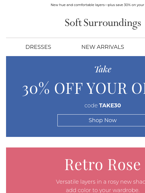 softsurroundings newsletter: A Touch of Winter Rose