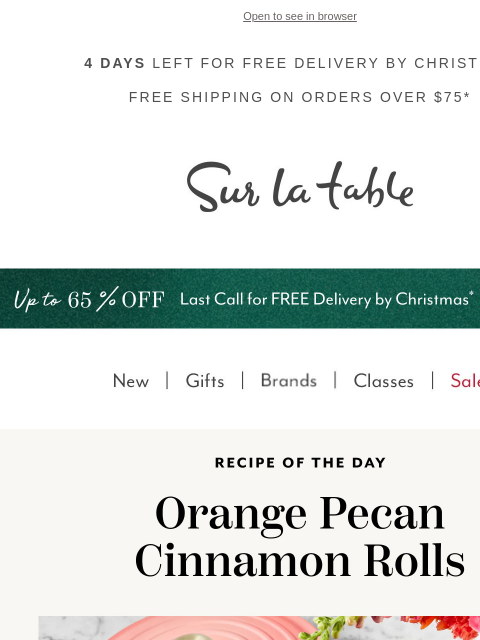 surlatable newsletter: We made Holiday Brunch easier than ever.