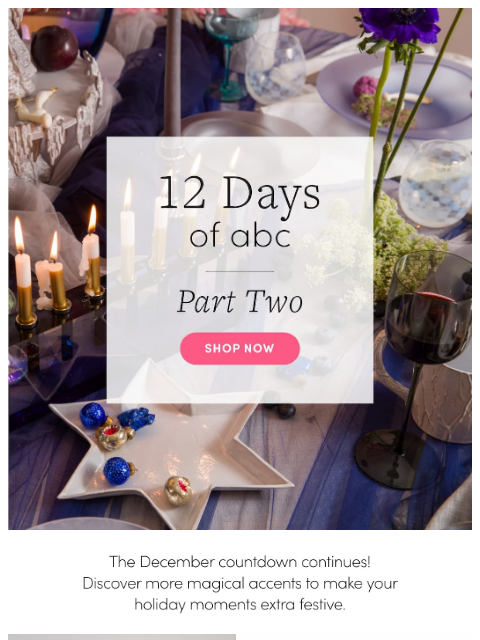 abchome newsletter: The Ultimate Holiday Guide—Continued!