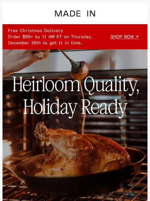 madeincookware newsletter: 🔥 Heirloom Gifts, Just in Time