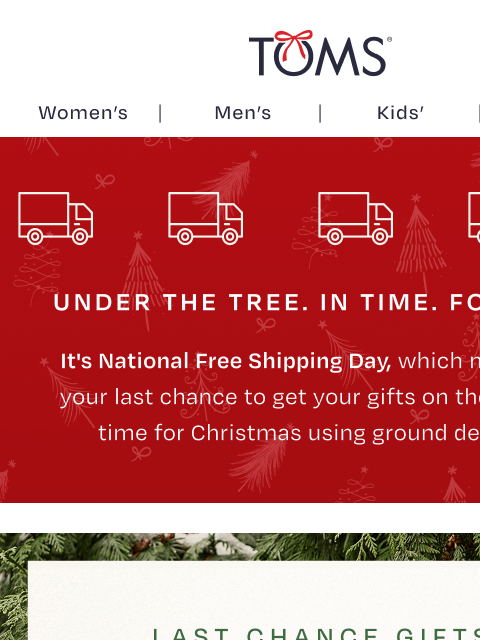 toms newsletter: ENDS TONIGHT—35% Off + Free Shipping