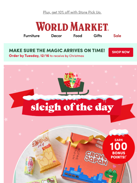 emailworldmarket newsletter: 20% off Select Surprise Boxes 🎉🫣🎉