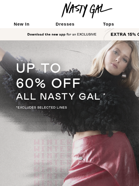 nastygal newsletter: Sale just got bigger
