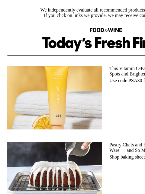 foodandwine newsletter: Nordic Ware Baking Sheets, Bundt Pans, and More To...