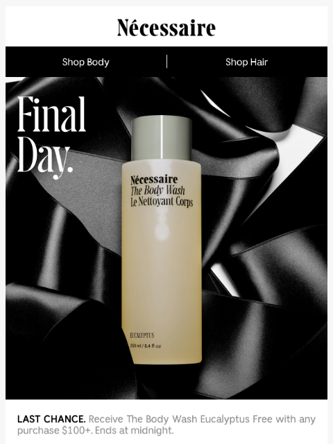 necessaire newsletter: Free Gift Ends Tonight