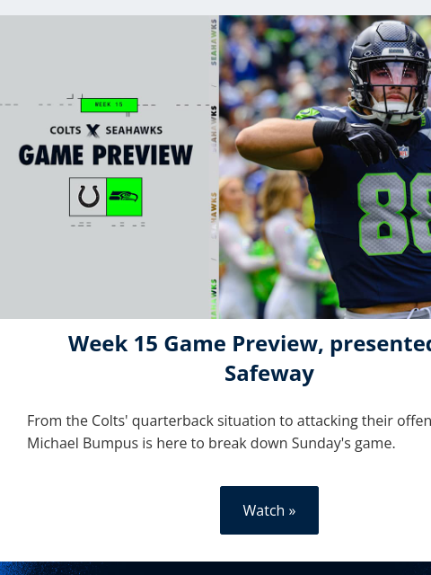 seahawksemail newsletter: Seahawks vs. Colts Game Preview