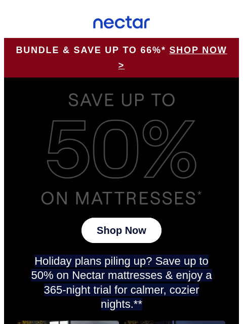 nectarsleep newsletter: Holiday hustle? Cool off with up to 50% saved on m...