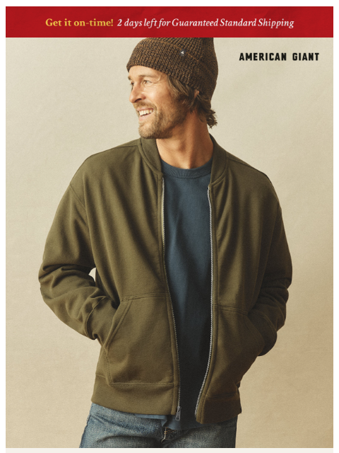 american-giant newsletter: Warm Up In Our Holiday Fleece Jackets