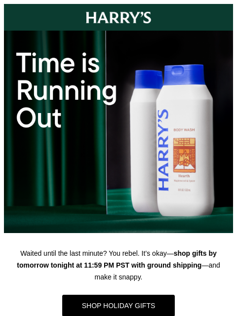 harrys newsletter: Now or never for on-time gifts