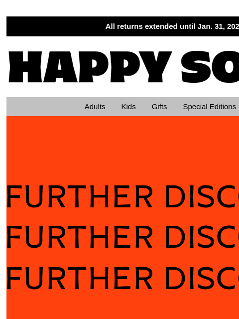 happysocks newsletter: Sale: Now Up To 60% Off!