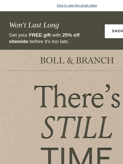 bollandbranch newsletter: ATTN: Order by 1PM EST for 12/24 delivery!