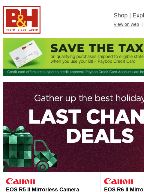 bhphotovideo newsletter: New Deals on Canon, Nikon, Sony & More + Lighting ...
