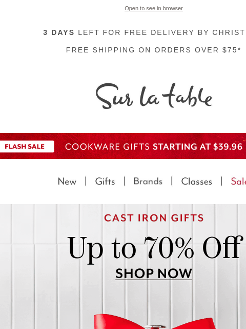 surlatable newsletter: 🔥 Cast iron gifts, starting at $39.96! Act fast. 