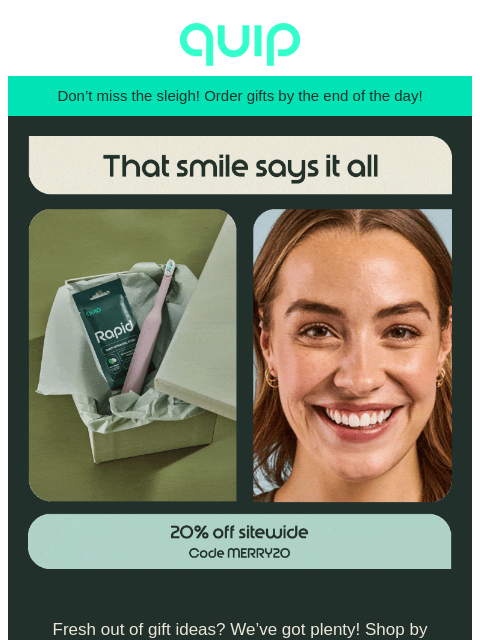 getquip newsletter: Final hours! 20% off + holiday delivery