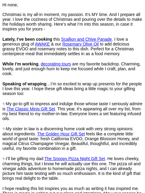 brightland newsletter: 🌲 A Christmas edit from our founder, Aishwarya