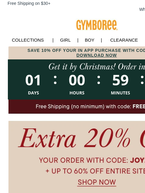 gymboree newsletter: ✨ FLASH SALE ✨ 60% Off Holiday Gifts + Open for ou...