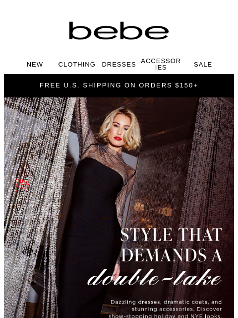 bebe newsletter: NYE WOW 🤩 Steal the Spotlight