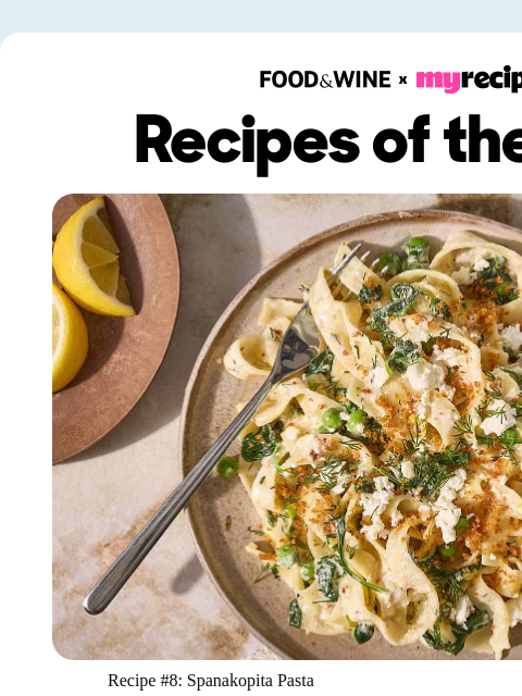 foodandwine newsletter: #8 Is Here: Spanakopita Pasta