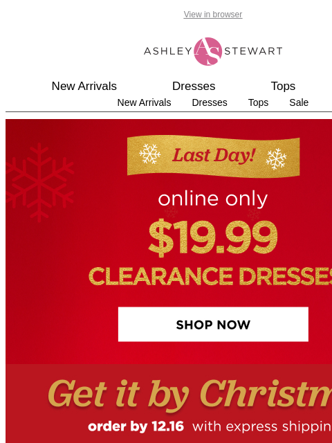 ashleystewart newsletter: 🚨 $19.99 Clearance Dresses: Time’s Running Out! �...
