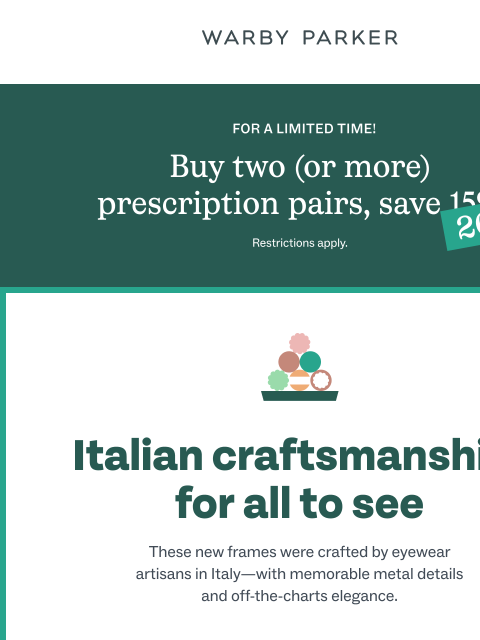 warbyparker newsletter: A dispatch from Italy