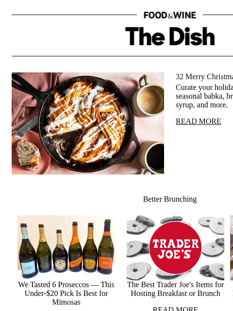 foodandwine newsletter: 32 Merry Christmas Brunch Recipes