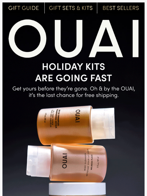 theouai newsletter: Our holiday kits are going fast 👀
