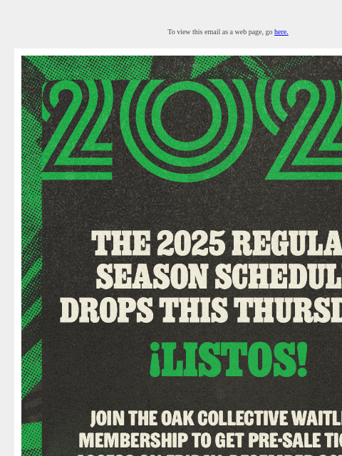 2025 Regular Season Schedule drops Thursday! To view this email as a web page, go here. Facebook Facebook Twitter Twitter Instagram Instagram This email was sent to: brands.news.subscription@gmail.com