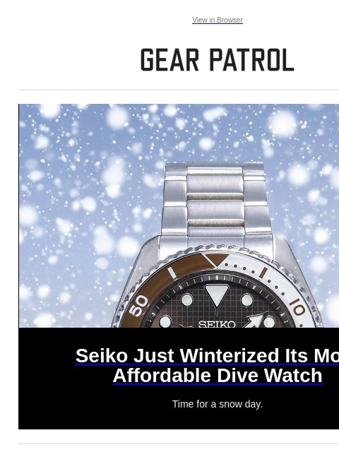 gearpatrol newsletter: Seiko Winterized Its Most Affordable Diver