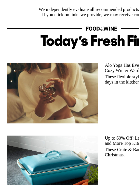 foodandwine newsletter: PSA: Crate & Barrel Has Staggering Deals on Le Cre...