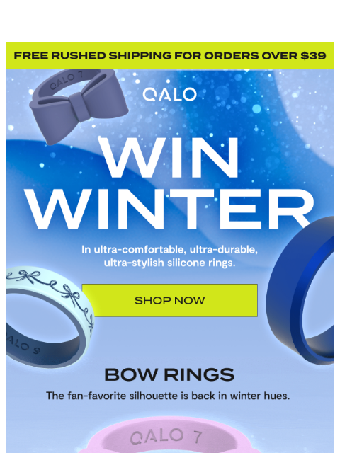 qalo newsletter: *Ring* in the new season ❄️
