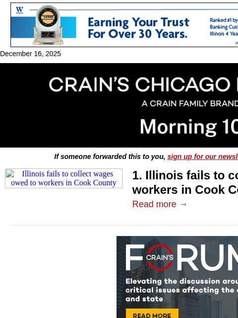 crainalerts newsletter: Still waiting on stolen wages