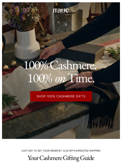 italic newsletter: Last Call: Get it Before Christmas!