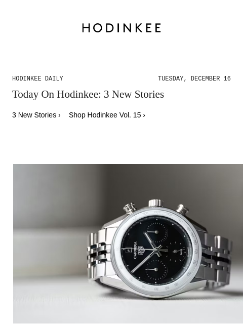 hodinkee newsletter: Hodinkee Daily | 12/16/2025