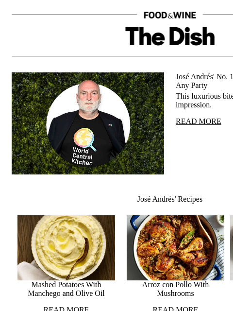 foodandwine newsletter: José Andrés' No. 1 Trick for Wowing Guests at Any ...