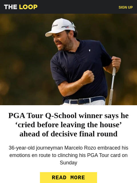 golfdigest newsletter: Q-School winner gets emotional, Smylie on Spieth a...