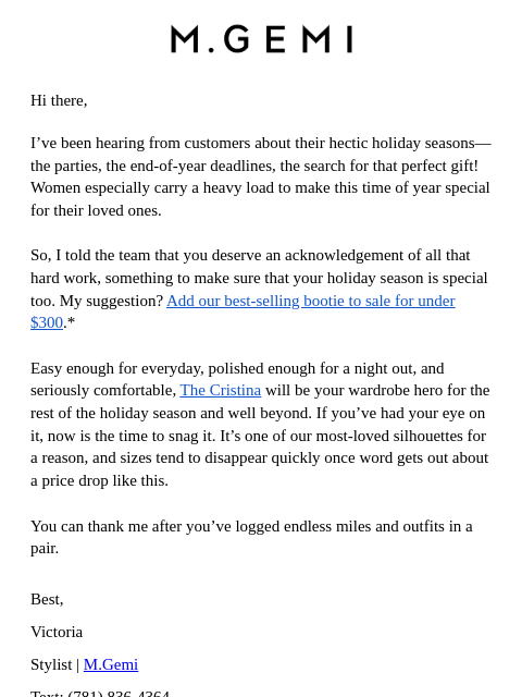 mgemi newsletter: I Pulled Some Strings…