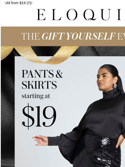 🚨All from $19 (!!)🚨 Logo The Gift Yourself Event Banner Shop Bottoms Shop the Deals Shop Now Shop Accessories Shop E-Gift Cards RECOMMENDED FOR YOU Wide Leg Faux Leather Pant SHOP NOW Off The Shoulder