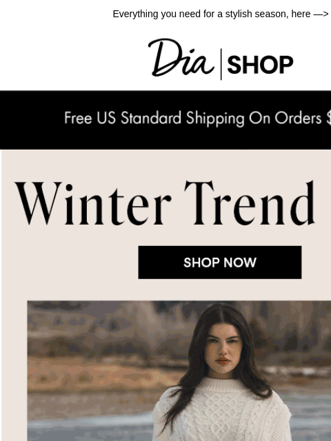 dia newsletter: It's Here! The Winter Trend Edit ​