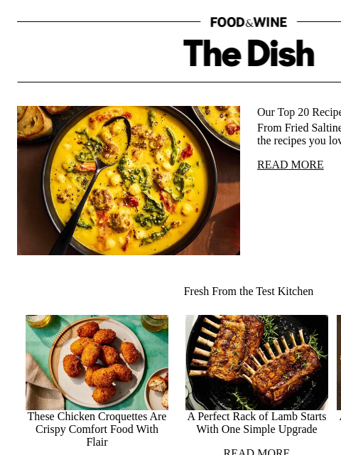 foodandwine newsletter: Our Top 20 Recipes of 2025