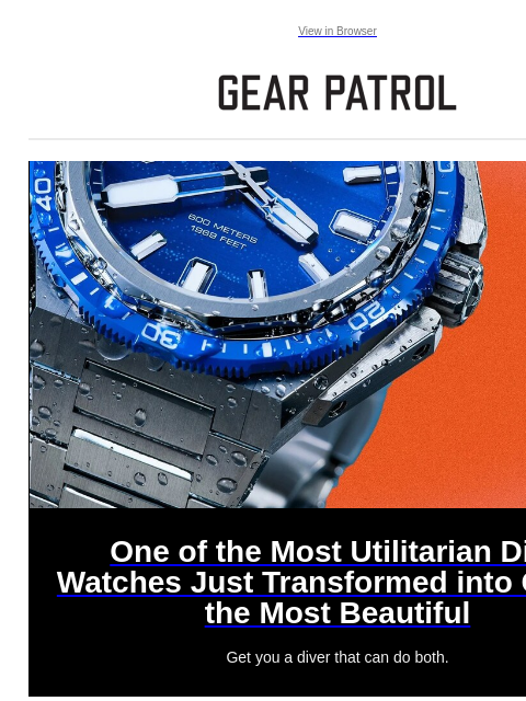 gearpatrol newsletter: Zenith's High-Tech Diver Now Looks as Great as It ...