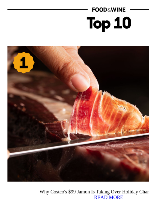 foodandwine newsletter: This $99 Costco Item Is Taking Over Holiday Charcu...